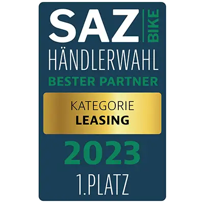 SAZ Händlerwahl bester Partner kategorie Leasing 1.Platz 2023